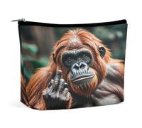MNVTSKOP Gorillas Kosmetiktasche, große Kapazität, Reise-Make-up-Tasche, trendig, tragbar, Kulturbeutel für Damen