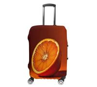 MNVTSKOP Half An Orange Gepäckbezüge, kratzfest, waschbar, Kofferabdeckung, Polyester, elastisch, Reisegepäckschutz für Kofferschutz, weiß, L