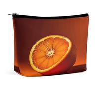 MNVTSKOP Half An Orange Kosmetiktasche Große Kapazität Reise Make-up Tasche Trendy Tragbare Kulturbeutel für Frauen