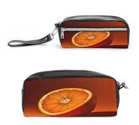 MNVTSKOP Half An Orange Make-up-Tasche, kleine Kosmetiktasche, Reiseetui, tragbarer Schreibwaren-Organizer für Frauen, Lehrer