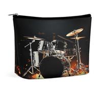 MNVTSKOP Kosmetiktasche für Schlagzeuger, große Kapazität, Reise-Make-up-Tasche, trendig, tragbar, Kulturbeutel für Damen