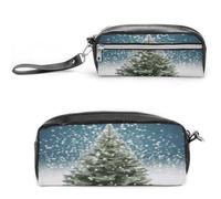 MNVTSKOP Kosmetiktasche mit Aufschrift "Merry Christmas", klein, Reiseetui, tragbar, Schreibwaren-Organizer für Frauen, Lehrer