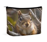 MNVTSKOP Kosmetiktasche mit Eichhörnchen im Baum, große Kapazität, Reise-Make-up-Tasche, trendig, tragbar, Kulturbeutel für Damen