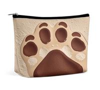 MNVTSKOP Kosmetiktasche mit Hundepfotenabdruck, große Kapazität, Reise-Make-up-Tasche, trendig, tragbar, Kulturbeutel für Damen