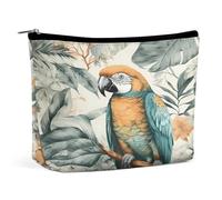 MNVTSKOP Kosmetiktasche mit Vögeln im Dschungel, große Kapazität, Reise-Make-up-Tasche, trendig, tragbar, Kulturbeutel für Damen