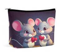 MNVTSKOP Love Kosmetiktasche, große Kapazität, Reise-Make-up-Tasche, trendig, tragbar, Kulturbeutel für Damen