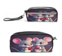 MNVTSKOP Love Make-up-Tasche, kleine Kosmetiktasche, Reiseetui, tragbar, Schreibwaren-Organizer für Frauen, Lehrer