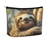 MNVTSKOP Lustige Faultier-Kosmetiktasche, große Kapazität, Reise-Make-up-Tasche, trendig, tragbar, Kulturbeutel für Damen