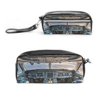 MNVTSKOP Make-up-Tasche für Flugzeug-Cockpit, klein, Reiseetui, tragbar, Schreibwaren-Organizer für Frauen, Lehrer