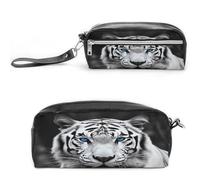 MNVTSKOP Make-up-Tasche mit blauen Augen, klein, Kosmetiktasche, Reiseetui, tragbarer Schreibwaren-Organizer für Frauen, Lehrer