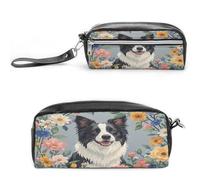 MNVTSKOP Make-up-Tasche mit Blumenmuster, klein, Kosmetiktasche, Reiseetui, tragbar, Schreibwaren-Organizer für Frauen, Lehrer