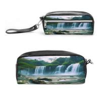 MNVTSKOP Make-up-Tasche mit Wasserfall-Landschaft, klein, Kosmetiktasche, tragbar, Schreibwaren-Organizer für Frauen, Lehrer