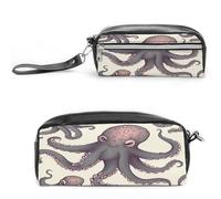 MNVTSKOP Niedliche Oktopus-Make-up-Tasche, kleine Kosmetiktasche, Reiseetui, tragbarer Schreibwaren-Organizer für Frauen, Lehrer