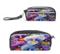 MNVTSKOP Stiefmütterchen Perfektion Make-up-Tasche, kleine Kosmetiktasche, Reiseetui, tragbarer Schreibwaren-Organizer für Frauen, Lehrer