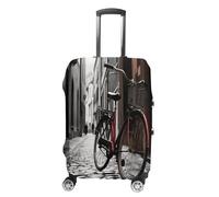 MNVTSKOP Street Bicycle Luggage Covers Scratch-Resistant Washable Suitcase Cover Polyester Elastic Travel Baggage Protector for Suitcase Protector Cover, weiß, M