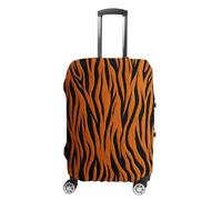 MNVTSKOP Tiger Stripes Orange Gepäckabdeckungen Kratzfest Waschbar Kofferhülle Polyester Elastisch Reisegepäckschutz für Kofferschutz Abdeckung, weiß, XL