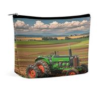 MNVTSKOP Traktor Farm Kosmetiktasche Große Kapazität Reise Make-up Tasche Trendy Tragbare Kulturtasche für Frauen