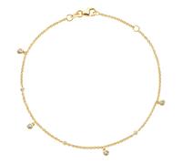 MOANA Damen Armband Gold 585 (14 Karat) Synthetischer Diamant Weiß 0,020 ct Synthetischer Diamant Weiß