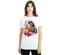 Moana Damen Disney Moana Pua HEI HEI Love Ladies T Shirt, White T-Shirt (1er Pack)