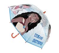 Moana Kinder-Regenschirm, manuell, für Mädchen, transparent, blau, 45 cm, 100% POE, manuelle Öffnung und robuste Glasfaserstruktur, offizielles Disney-Lizenzprodukt für Regen und Schule