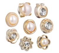 Mobestech 8 Stück Magnetische Hijab Nadeln mit Magnetverschluss Sicherheitsnadeln für Kleidung und Schals ohne Nähen Stilvolle Designs Vielseitig Einsetzbar für Frauen