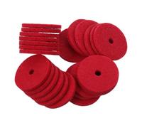 Mobestech Filzunterlage für Spulenhalter 25er Pack, rote Filzscheiben für Nähmaschinen, 25,4 mm Außendurchmesser x 4 mm Innendurchmesser x 1 mm Dicke, für Vintage Singer Einheiten und