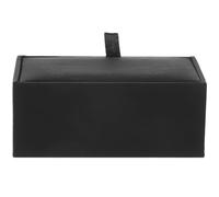 Mobestech Lederbox Schwarz Manschettenknöpfe Etui Leere Schmuck Geschenkbox Tragbarer Organizer 3.35X1.77X1.38In Aufbewahrung Für Reise Und Präsentation