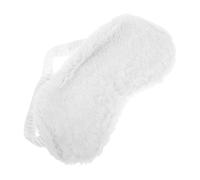 Mobestech Plüsch Augenmaske Stoff Schlafmaske Weichem Leichte für aus Frauen mit Lichtblockierung in Weißer Farbe zum Schlafen und Reisen