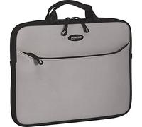Mobile Edge SlipSuit Laptop-Hülle aus Eva, gepolstert, mit Griff, 39,6 bis 40,6 cm (15,6 bis 16 Zoll), große Außentasche mit Reißverschluss, wasserabweisend, silberfarben