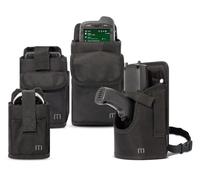 MOBILIS Holster Mobile Computer/Scannertasche mit Gürtel und Tasche - Größe S (Max. Gerätegröße 8,5 x 14,5 x 2 cm), Schwarz
