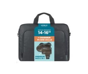 Mobilis Bundle TheOne Basic Briefcase Toploading 14-16i 12L+ 65W LaptopCharger with Tasche (003089)