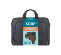 Mobilis Bundle TheOne Basic Briefcase Toploading 14-16i 12L+ 65W LaptopCharger with Tasche