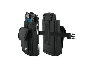 Mobilis Holster Mobile Computer/Scannertasche mit Gürtel und Tasche - Größe M (Max. Gerätegröße 10 x 16 x 3,5 cm), Schwarz