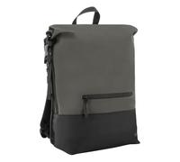 Mobilis Rolltop Rucksack mit Verstärkter Tasche für 16-Zoll-Laptop, großes Fassungsvermögen 25 l, Elegant und Funktional, Wasserabweisend, Täglichen und Beruflichen Gebrauch (Grau/Schwarz)