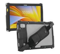 MOBILIS Verstärkte Schutzhülle für Zebra Tablet ET40 ET45 8" mit Handschlaufe zur Absturzsicherung & Stifthalter, Stoßfest Hülle kompatibel mit Zebra-Zubehör, Recycelte Materialien, Schwarz