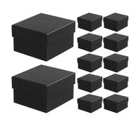 MOBUTOFU 12 Stück pack Uhrenboxen aus Karton mit Weichem Kissen Robuste Armbandbox in Schwarz für Elegante Aufbewahrung von Uhren und Armreifen als Geschenkbox für Männer und Paare
