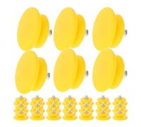 MOBUTOFU Anti Rutsch Schuhspikes Nägel aus Edelstahl und Abs Leichte Eisgreifer mit Ergonomischem Design 100 Stück Gelbe Schneegreifer für Wandern und Schneeräumen