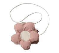 MOBUTOFU Blumenförmige Damen Umhängetasche aus PP Baumwolle Leichte Crossbody Tasche Vielseitige Schultertasche für Freizeit und Alltag Rosa