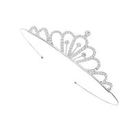 MOBUTOFU Elegante Strasskrone Haarschmuck für Brautfrisur Leichte Tiara aus Handgefertigten Kristallen Zarte Kronenverzierung für Hochzeit und Bankett