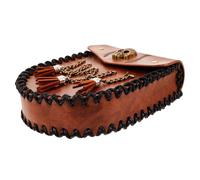 MOBUTOFU Mittelalterliche Gürteltasche aus Pu Leder im Retro Stil mit Aufbewahrung für Münzen und Haargummis Tragbare Hüfttasche für Mittelalter Events und Bühnenauftritte