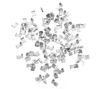 MOBUTOFU Schnürsenkelclips Aus Edelstahl 100 Stück Schnürsenkel Schnallen Verschluss Ohne Binden Einfaches Anbringen Für Kinder Und Senioren Silberfarbene Schuhzubehör