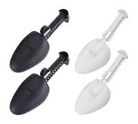 MOBUTOFU Schuhdehner Kunststoff 2 Paar Schuhspanner Verstellbar für Damen Schuhe und Stiefel Schwarz Transparent mit Fußschutz und Schuhformwerkzeug