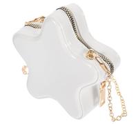 MOBUTOFU Weiße Sternförmige Crossbody Tasche aus Legierung und Pvc mit Leichtgewicht und Perfektem Fassungsvermögen für Alltag und Sommerliche Damen Umhängetasche