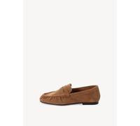 Tamaris Damen-Slipper Veloursleder Cognac Gr. 41