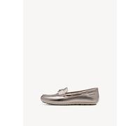 Tamaris Damen Moccassin flach Leder, metallic, 38 EU