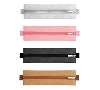 Mocoocouture 4 Stück Schul Federmäppchen Aus PU Leder Elastische Halterungen Für Marker Kunstbedarf Aufbewahrung Journal Tasche Einfache Elastische Beutelbox