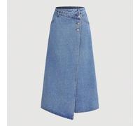 MOD Damen Denim Midi Gerade Rock, Herbst Damen Röcke, Streetwear Damen, Damen Denimrock, Asymmetrischer Rock, Herbst Damenkleidung, Winterrock, Busine