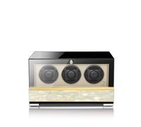 MODALO Clasico Premium Uhrenbeweger - Watch Winder für 3 Uhren, Luxus Design mit Touch-Display, Flüsterleiser Motor, Individuell Einstellbare Programme, Hochwertige Verarbeitung (Perlmutt)