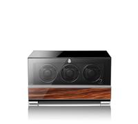 MODALO Clasico Premium Uhrenbeweger - Watch Winder für 3 Uhren, Luxus Design mit Touch-Display, Flüsterleiser Motor, Individuell Einstellbare Programme, Hochwertige Verarbeitung (Palisander)