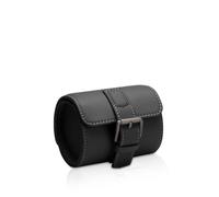 MODALO Genius Uhrenrolle - Mikro-Leder Uhrenbox für 1 Uhr, Elegante und Kompakte Aufbewahrungsbox, Hochwertiges Reise-Uhrenetui (Schwarz)